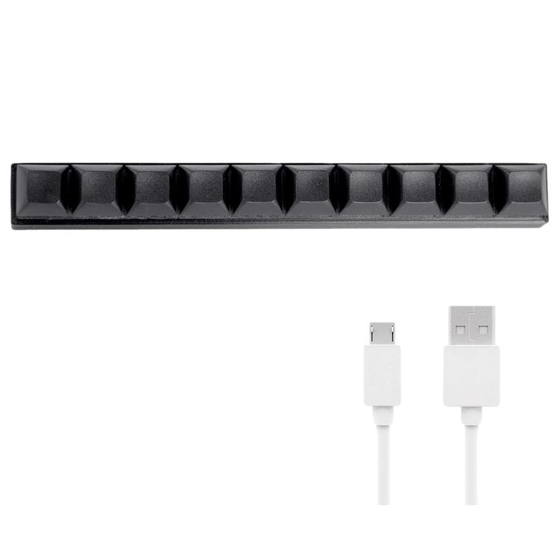 Customizable 10-key bar-style single-row computer keyboard for gaming, office work, design, macro keyboard shortcuts.